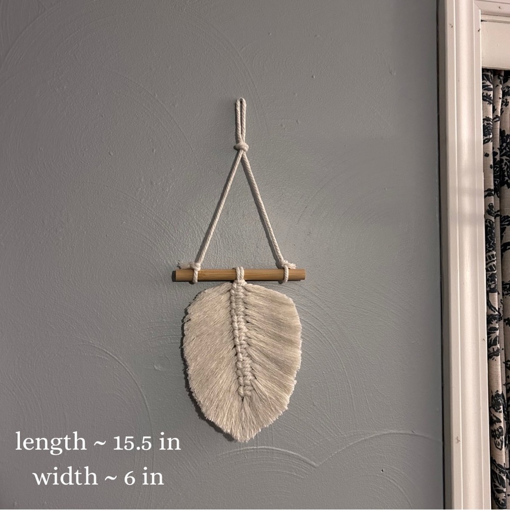 Beige Leaf Wall Hanging Decor Boho